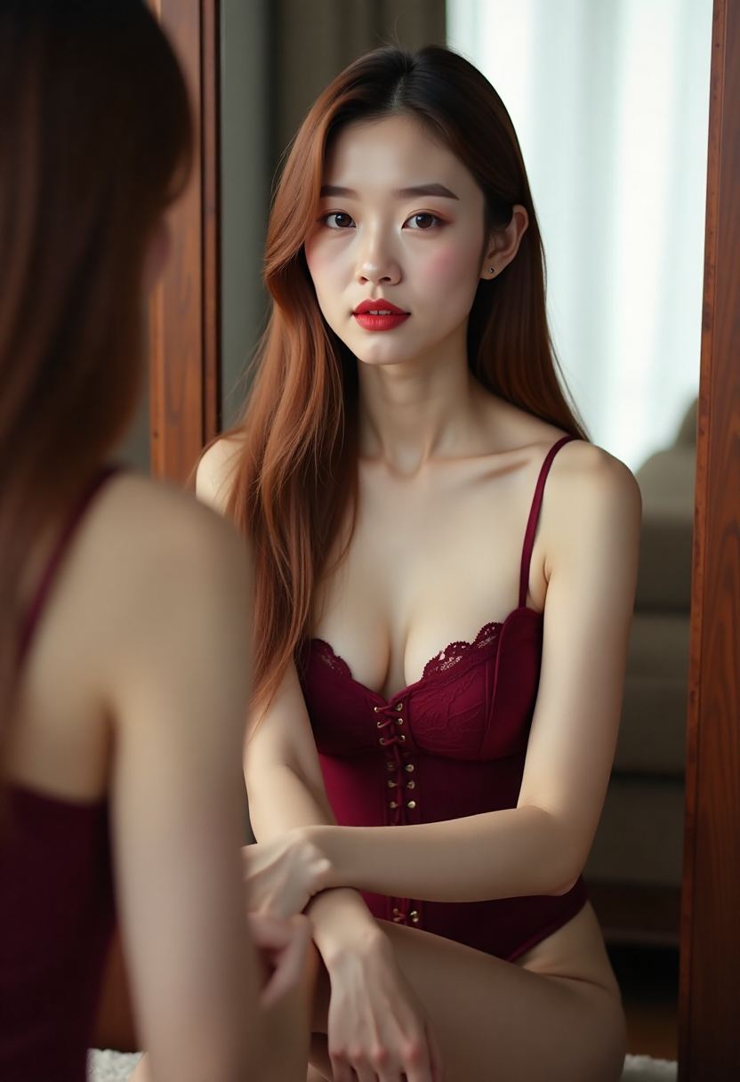女孩与镜子电影海报